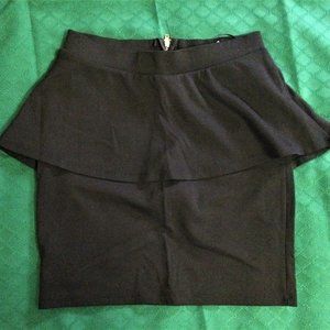 Black High-Waisted Vero Moda Peplum Skirt